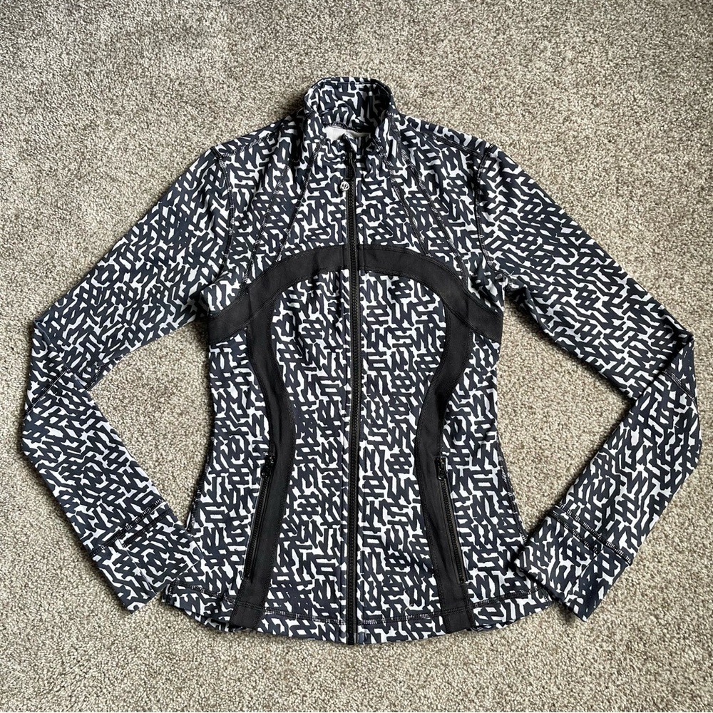 Lululemon Define Jacket Sz 4 In Net Pop White Bla… - image 6